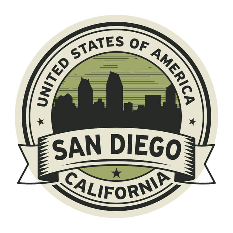 San Diego CA Stamp San Diego CA Stamp