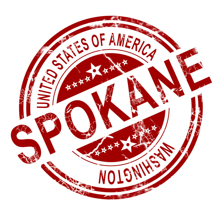 Spokane Washington stamp with white background Spokane Washington Stamp